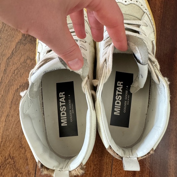 Golden Goose White and Tan Athletic Shoes - Picture 5 of 8